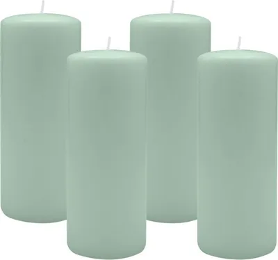 Produktbild von 4er Set Adventskranzkerzen Seafoam Seegrün Ø 80 x 200 mm