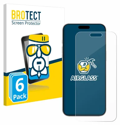 Produktbild von 6x BROTECT Schutzglas für Apple iPhone 16 Pro Schutzfolie Panzer Folie Glas Display Schutz klar