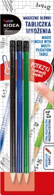 Zdjęcie produktu dla Magiczne ołówki z tabliczką mnożenia 3 szt. Kidea