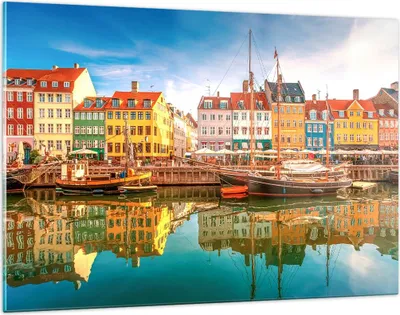Produktbild von Bilder auf glas - Segelboote Wasser Architektur Hafen - 120x80cm - Glasbilder - Wandbilder - Kunstdruck - Wanddekoration aus Glas - Glas Bilder - Wandbild auf Glas - GAA120x80-2873