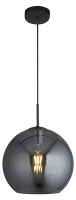 Obrázok produktu pre Moderné závesné svietidlo Amsterdam Steel Black Smoked Glass 1 Light E27