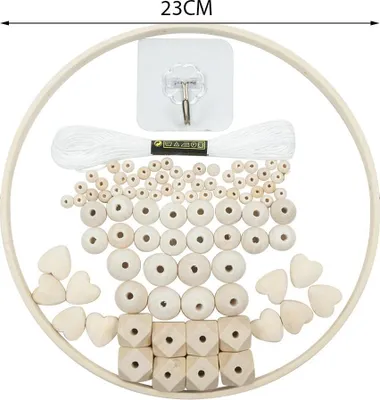 Image de Ensemble de clochettes de lit en bois à faire soi-même, mobile pour bébé en bois fait main pour enfants, filles ou garçons