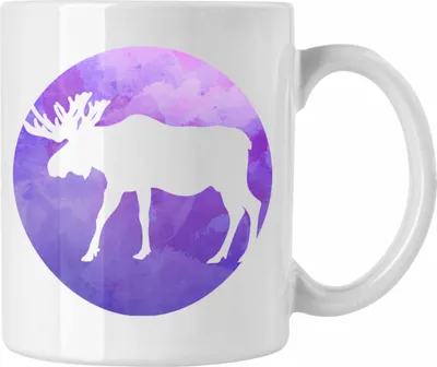 Produktbild von Trendation - Norwegen Geschenke Tasse Flagge Nordkap Elch (Weiß)
