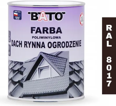 Zdjęcie produktu dla Farba polichromowa do dachów BATO RAL 8017 ciemnobrązowa 0,8 l