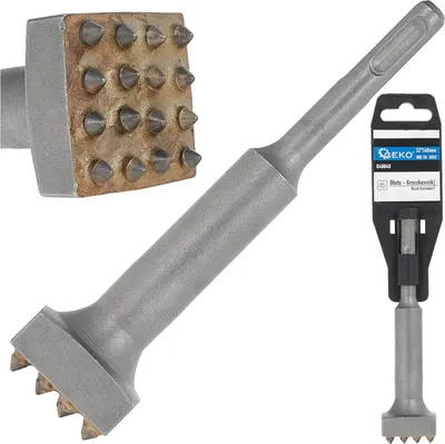 Immagine prodotto di Scalpello SDS Plus professionale per pietra, bocciarda per pietra punta da trapano per cemento, punte per scalpello scanalate in acciaio, scalpello per solette di cemento,32 X 140 mm
