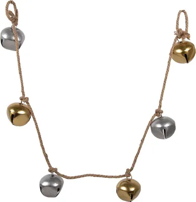 Immagine prodotto di Clayre & Eef Campana pendente 8x8x135 cm Argento color oro Metallo