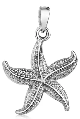 Produktbild von MATERIA by Matthias Wagner Anhänger Seestern 925 Sterling Silber wahlweise mit Kette KA-507