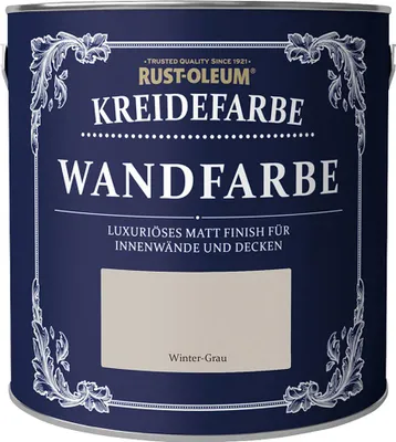 Produktbild von Rust-Oleum Kreidefarbe Wandfarbe 2,5 L winter-grau
