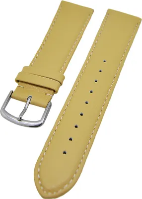 Produktbild von Uhrenarmband Kalbleder Vanille Ton in Ton gepolstert 20mm L Donschließe