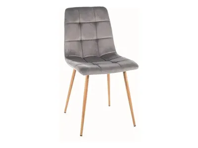Produktbild von Stuhl Mila D Velvet grau - Polsterstuhl