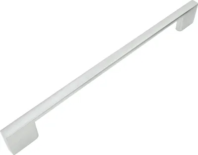 Immagine prodotto di Elegante maniglia per mobili in alluminio color argento con interasse fori di 224 mm per mobili da cucina e cassettiere - design senza tempo e finitura opaca.