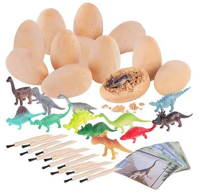 Image de Coffret de fouilles pour enfants avec 12 dinosaures