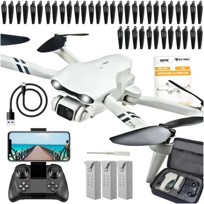 Obrázek produktu pro Dron Flypro10 2Kamery Bezkartáčové Motory Vznášení Wifi 3X20Min 2Km Hračka