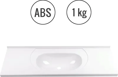 Produktbild von Wohnwagen Waschbecken (LxBxT) 90x31x31 cm ABS weiß Wohnmobil Einbauwaschbecken