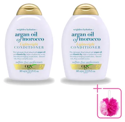 Produktbild von 2 x OGX Argan Oil of Morocco Conditioner - Leichtgewichtig - 385 ml - Sparpackung - 2 Stücke