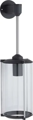 Immagine prodotto di Applique da esterno 230 V, IP44, E27, vetro trasparente/grigio, senza lampadina