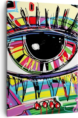 Produktbild von Bild auf Leinwand - Leinwandbild - Einteilig - Digital abstraktion farben - 70x100cm - Wand Bild - Wanddeko - Wandbilder - Leinwanddruck - Wanddekoration - Leinwand bilder - Wandbild - PA70x100-2908