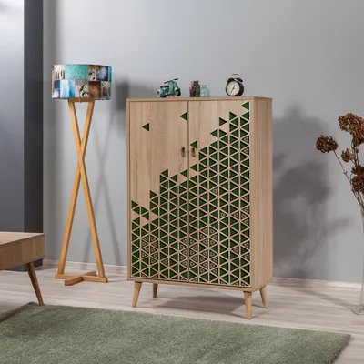 Zdjęcie produktu dla Skye Decor, Multibox - 121, szafka wielofunkcyjna, dąb sonoma, 100% PŁYTA POWLEKANA MELAMINĄ, 80 x 36 x 127 cm