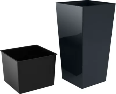 Zdjęcie produktu dla Prosperplast s.r.o. Sadzarka z wkładem URBI SQUARE MATT 40 cm, antracytowa