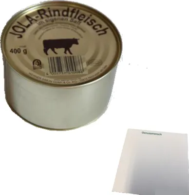 Produktbild von Jola Rindfleisch im eigenem Saft (1x400g Dose) + usy Block