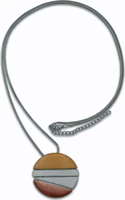 Produktbild von Steuer Modeschmuck Anhänger mit Kette Metall 100cm Silbergrau ohne 445050082