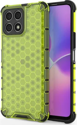 Produktbild von Mobigear Honeycomb  HONOR X8 Hülle Hardcase Backcover Stoßfest - Grün