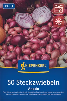 Productafbeelding van Kiepenkerl Winterteeltuippen Akado - rode Allium cepa (ui), 50 stuks