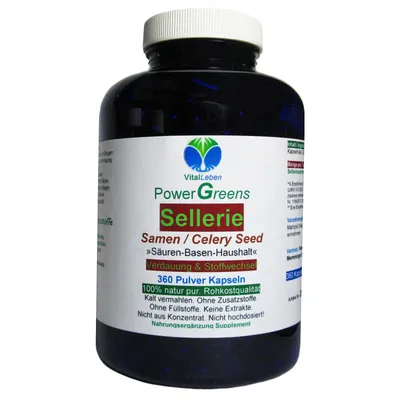 Produktbild von Sellerie Samen Selleriesamen Celery Seed 360 Pulver Kapseln nach Hildegard von Bingen - Natur Pur Ohne Zusatzstoffe