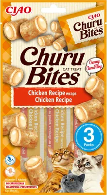 Produktbild von CHURU BITES Chicken Wraps für Katzen 3x10g