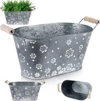Produktbild von Vilde Übertopf Blumenübertopf Pflanzenübertopf aus Metall Blumen