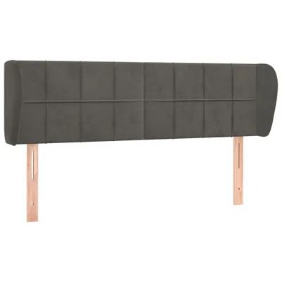 Produktbild von vidaXL Kopfteil mit Ohren Dunkelgrau 147x23x78/88 cm Samt