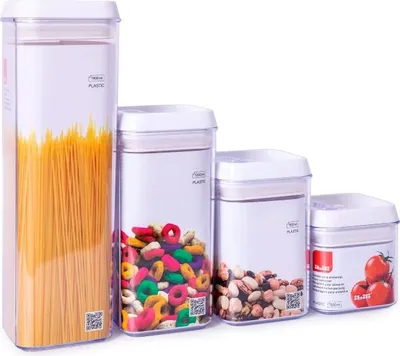 Obrázek produktu pro Nádoba na potraviny Ibili, plastová (bez BPA), 9 x 9 x 30 cm, 1,9 l, průhledná