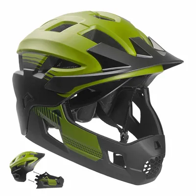 Produktbild von Integral-Fahrradhelm für Kinder 6-12 | Grün | Crazy Safety | EN1078