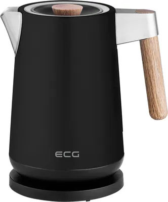 Image de ECG RK 1768 Strix Timber Black Bouilloire 1,7L acier inoxydable