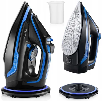 Produktbild von Kerch ULTIMATE 2600 W kabelloses Bügeleisen mit Keramiksohle, Dampfbügel