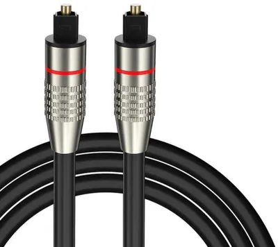 Produktbild von Digitales Audiokabel – ETK Digitales optisches Kabel – 2 Meter – Schwarz – Toslink – Stecker auf Stecker – Optisches Kabel – PVC-Faser – CHPN