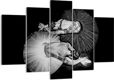 Produktbild von Bild auf Leinwand - Leinwandbild - 5 Teile - Ballerinas Ballett Tanz - 150x100cm - Wand Bild - Wanddeko - Wandbilder - Leinwanddruck - Bilder - Wanddekoration - Leinwand bilder - EA150x100-5050