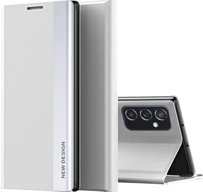 Image de Galaxy M23 5G Case, étui magnétique en cuirPolyuréthaneavec fonction stand pour Samsung Galaxy M23 5G Blanc