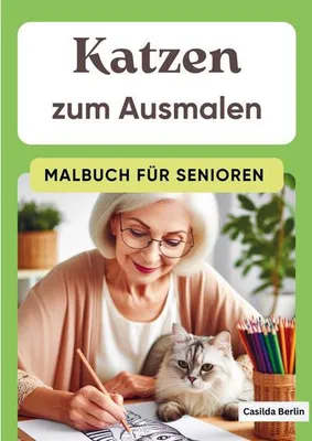 Immagine prodotto di Katzen zum Ausmalen - Malbuch für Senioren