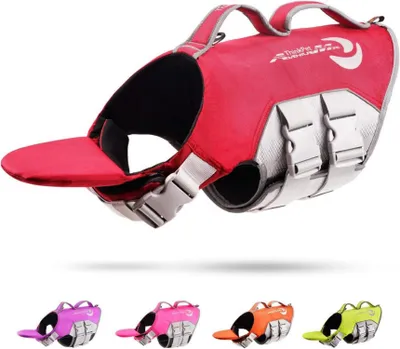 Produktbild von ThinkPet Hund Schwimmweste Rettungsweste Reflektierend Rot