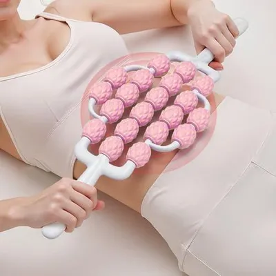 Produktbild von Muskelrolle für die Beine mit mehreren Massagepunkten | Leichtes, ergonomisches Gerät für Arme, Oberschenkel, Waden, Nacken und Yoga-Training