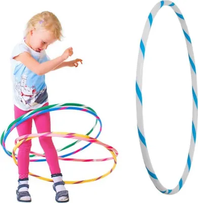 Produktbild von Bunter Kinder Hula Hoop für kleine Profis, Ø70cm, Weiss-Blau