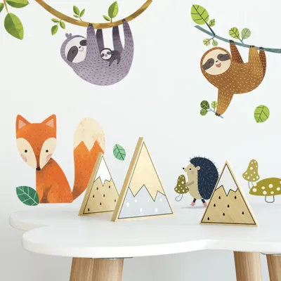 Produktbild von RoomMates - Tierfreunde im Wald wiederverwendbar abziehbar selbstklebend Wandsticker Wandtattoo Wanddeko