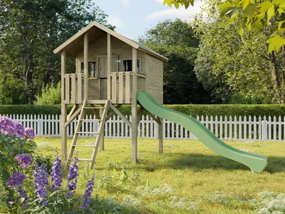 Produktbild von Stelzenhaus Big House KDI inkl. Rutsche grün