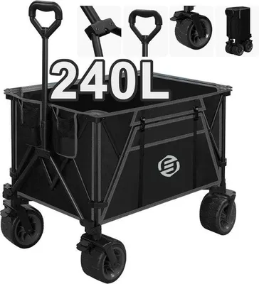 Produktbild von Klappbarer Strandwagen mit drehbaren Rädern