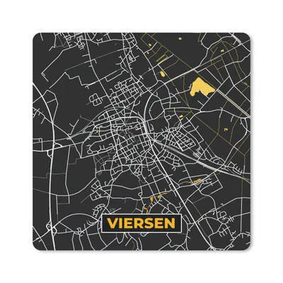 Produktbild von MuchoWow® Mauspad Mousepad Viersen - Gold - Stadtplan - Karte - Deutschland 30x30 cm - Mousepads - Maus Mat - Pad - Mausunterlage - Gaming
