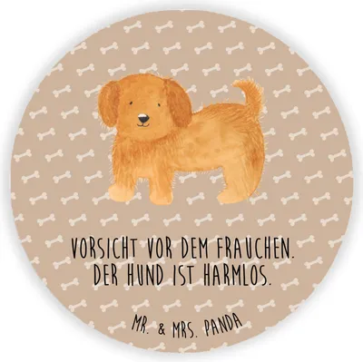 Produktbild von Mr. & Mrs. Panda magnet Hund Flauschig - Hundeglück - Geschenk, Niedlich, zettelhalter, holzmagnet, pinnwand, Witzig, für kühlschrank, Sprüche, Kühlschrankmagnet, Hunde
