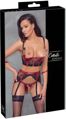Produktbild von Cottelli - Hebe Set schwarz/rot