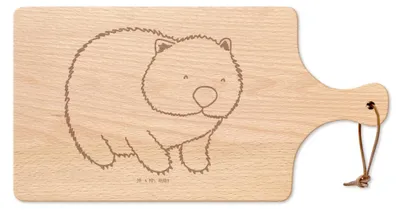 Produktbild von Mr. & Mrs. Panda Schneidebrett Wombat - Transparent - Geschenk, Das Leben Ist schön, Lustige Sprüche, Holzbrett, Australien, schneidbrett, Hackbrett, Brett, Motivation