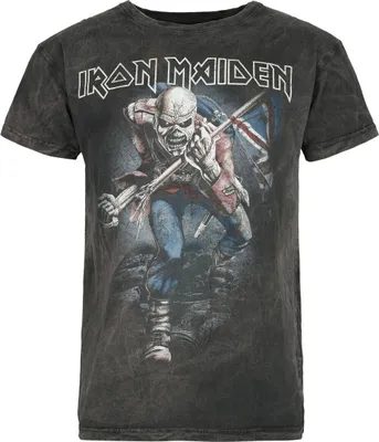 Produktbild von Iron Maiden T-Shirt Herren The Trooper grau Band-Merch, Bands 100% Baumwolle S